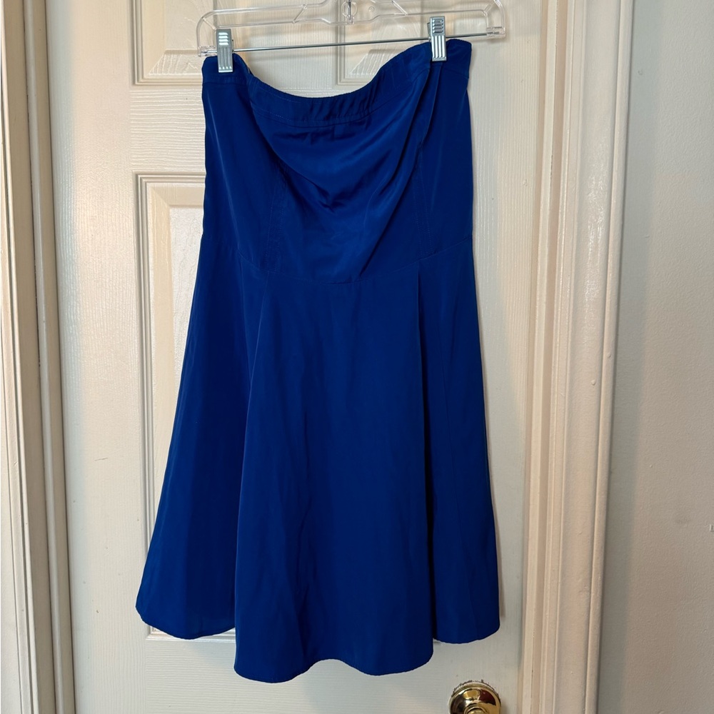 Express Strapless Royal Blue Dress